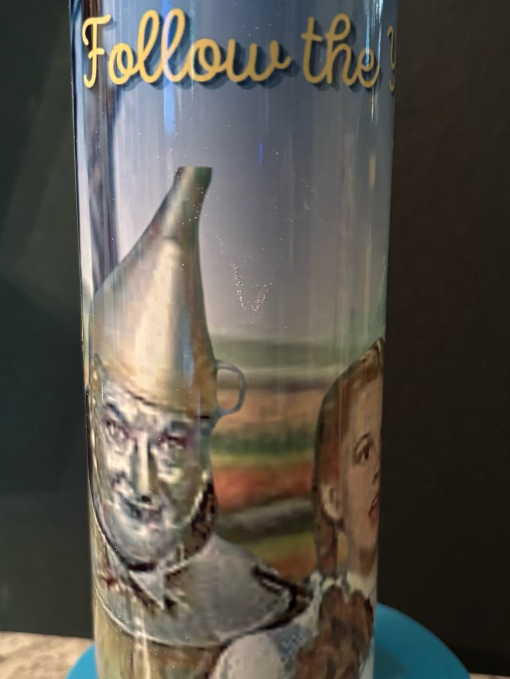 Wizard of Oz Hand Crafted Follow the Yellow Brick Road tumbler NEW